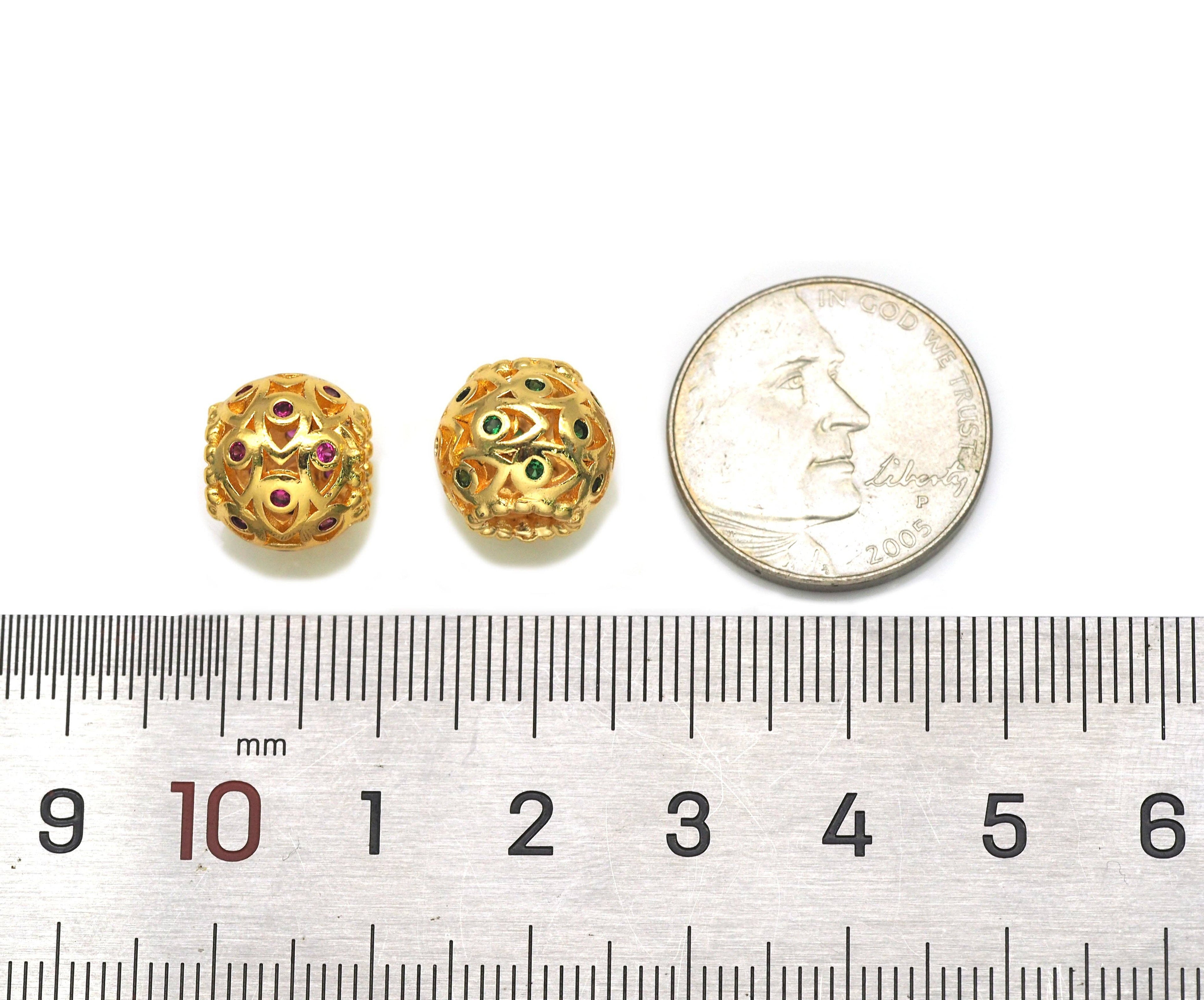 CZ Ball Spacer Beads, Ball Charms, Sku#LD199