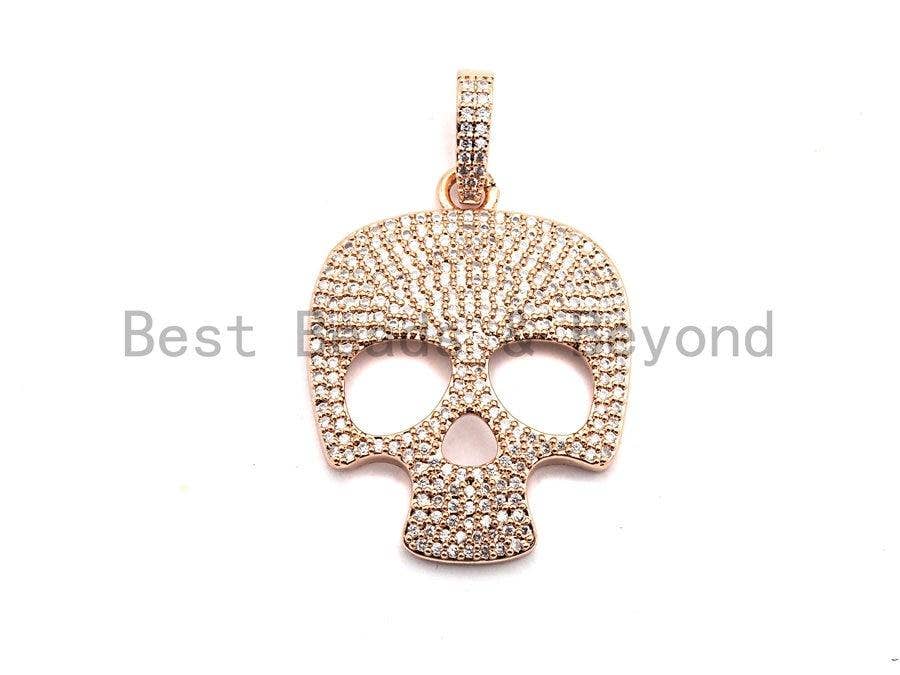 CZ Skull Pendant, Sku#F775