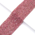Genuine Pink Tourmaline Faceted Cube Beads, 2.5mm, Sku#U1521
