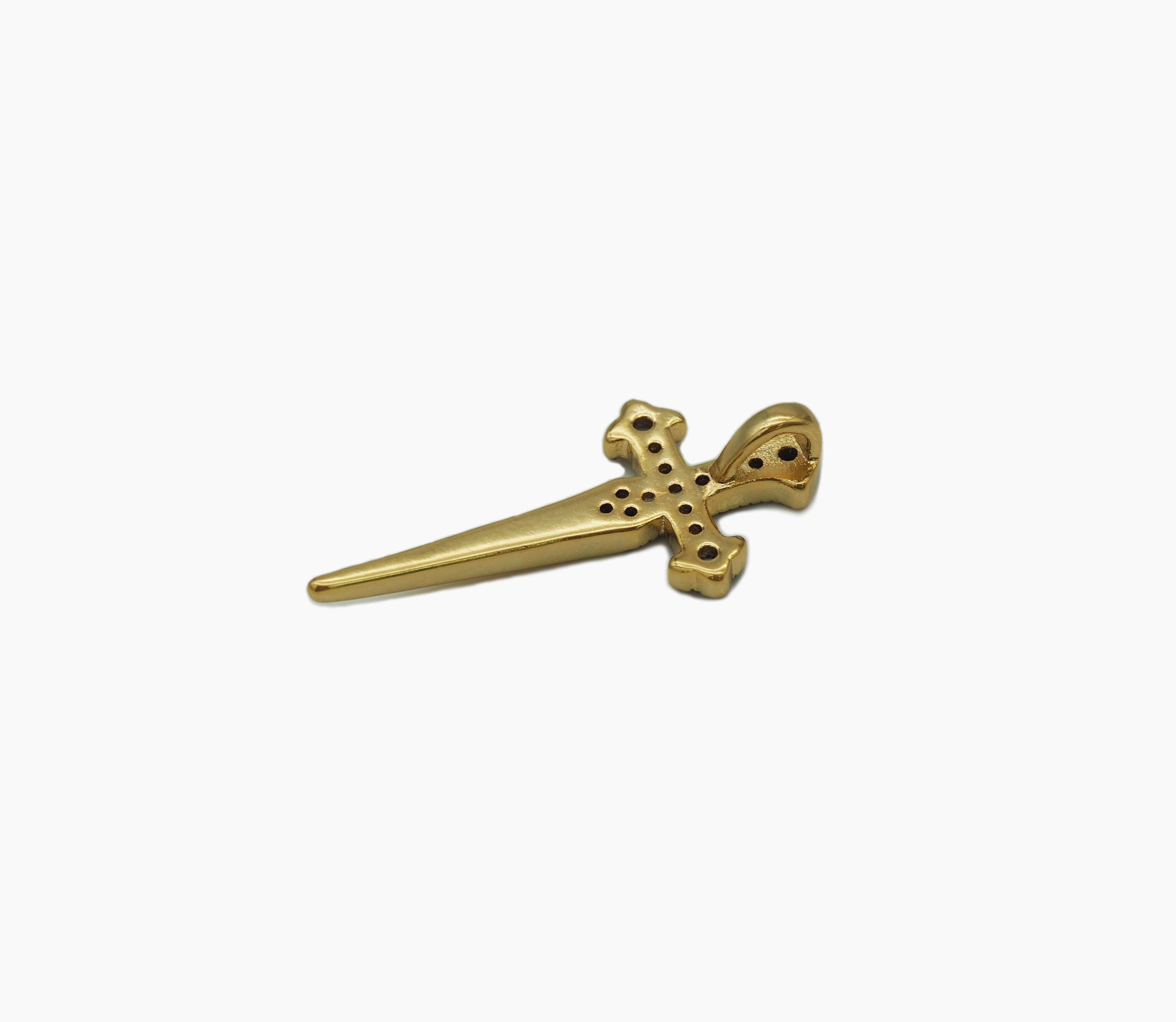 CZ Cross Sword Charm, Sku#Z1443