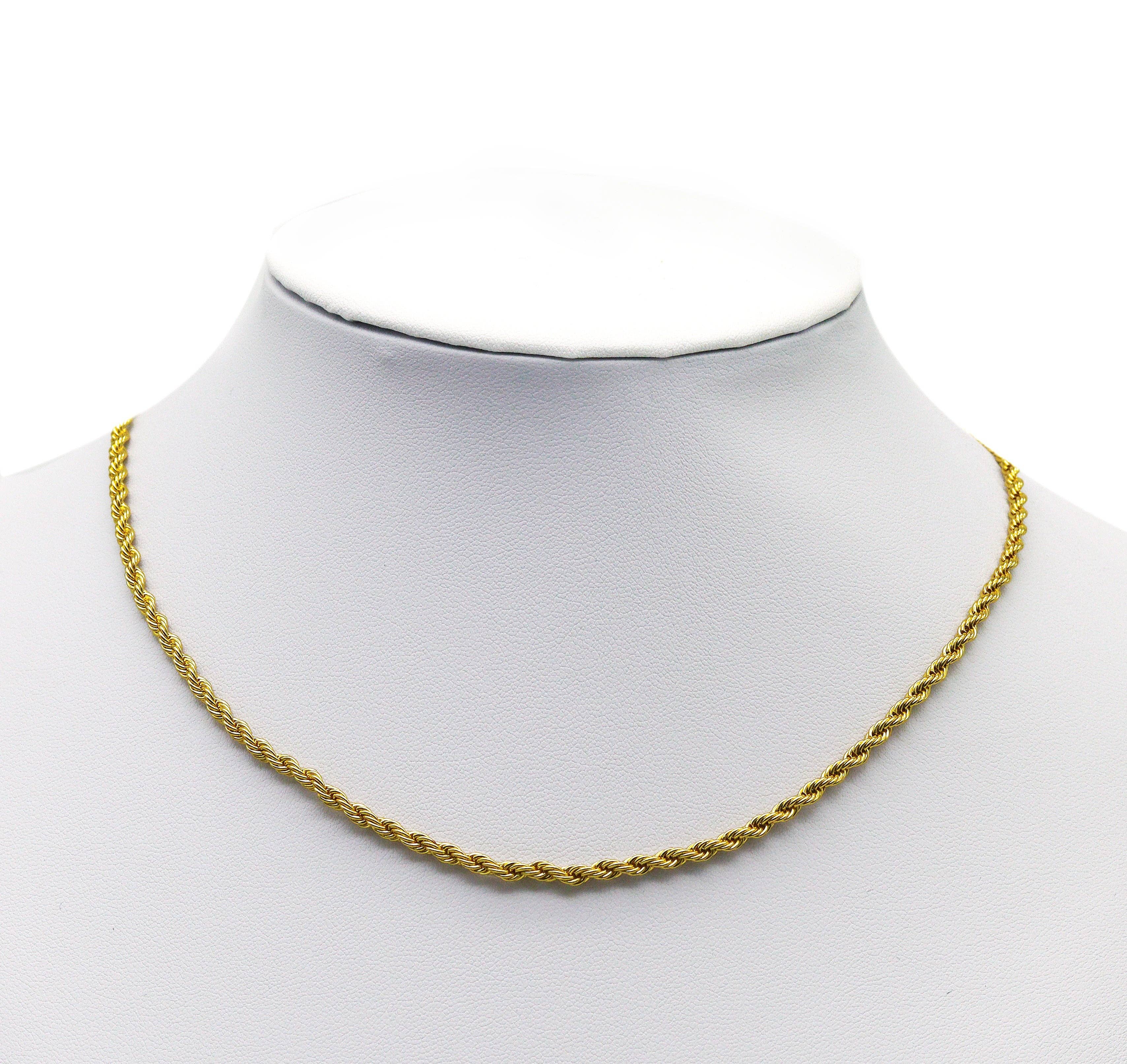 Gold Silver Rope chain Necklace, sku#B204
