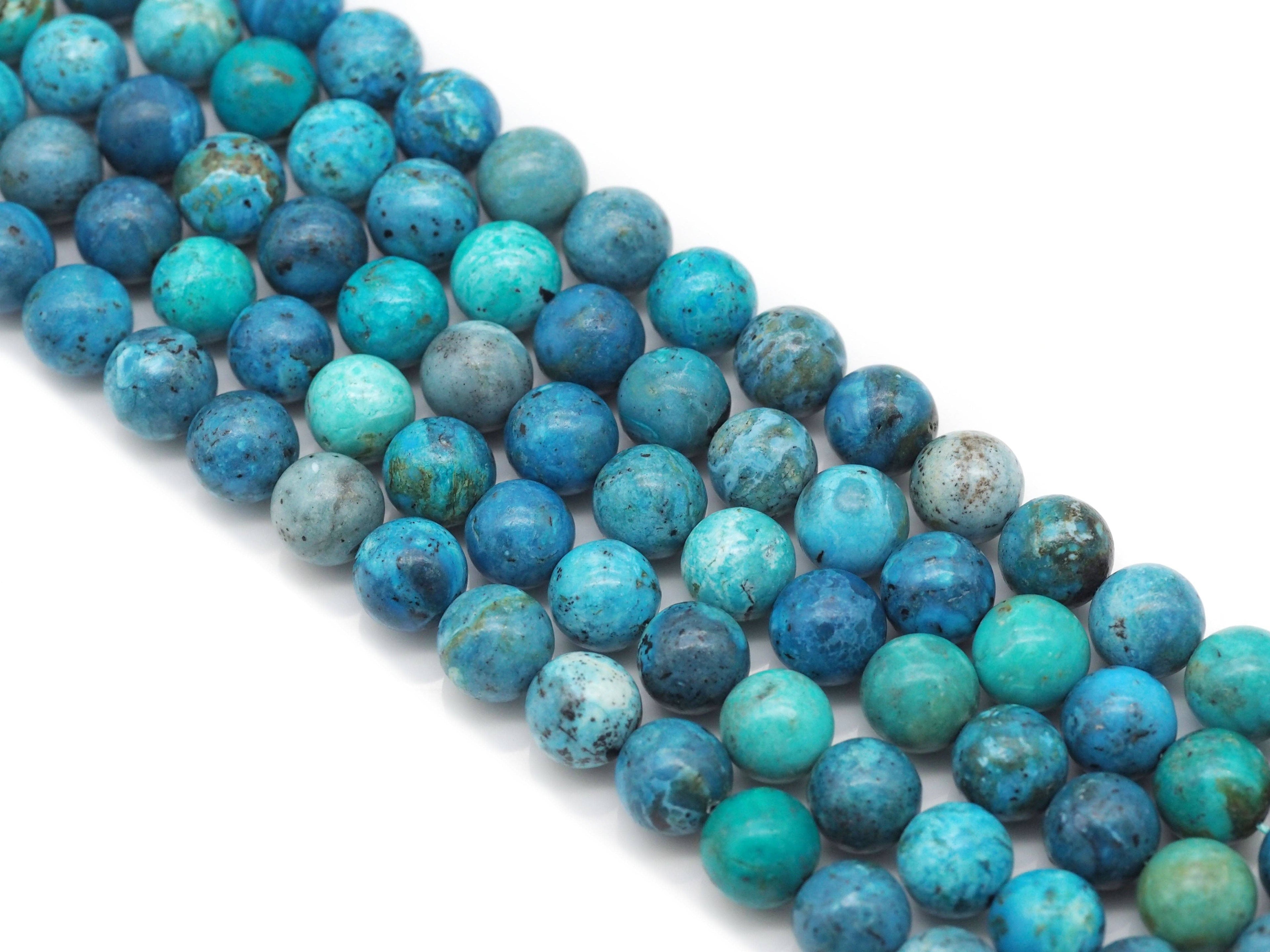 Genuine High Quality Chryscolla Round Smooth Beads, Sku#U1383