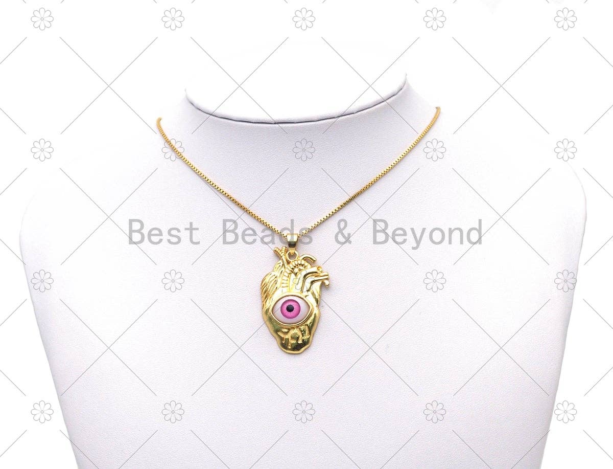 Enamel  Evil Eye Shape Pendant, Sku#JL66