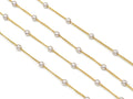 18K Gold/Silver Filled Dainty Pearl Satellite Chain,Sku#E556