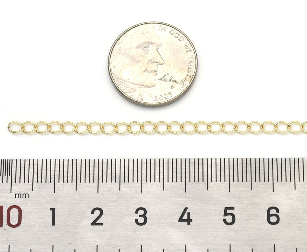 Thin Oval Link Chain by Yard, extension chain, sku#LX159