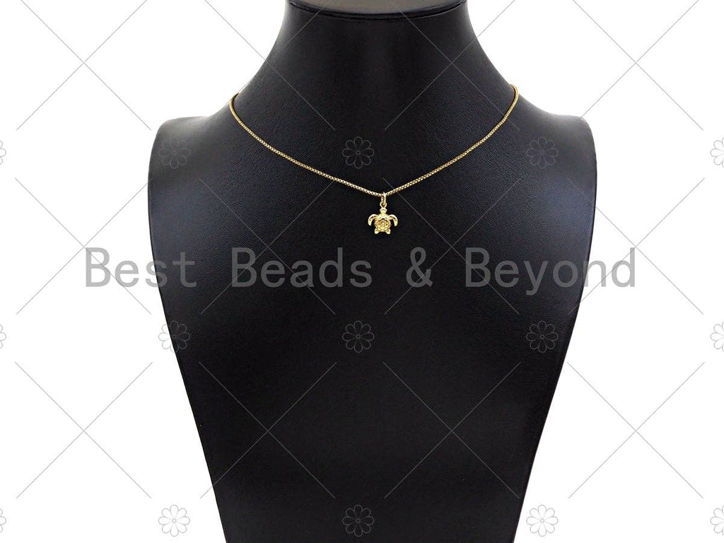 18k Dainty Gold Turtle Shape Pendant/Charm,Cute Turtle Charm, Necklace Bracelet Charm Pendant,11x13mm, Sku#Y401