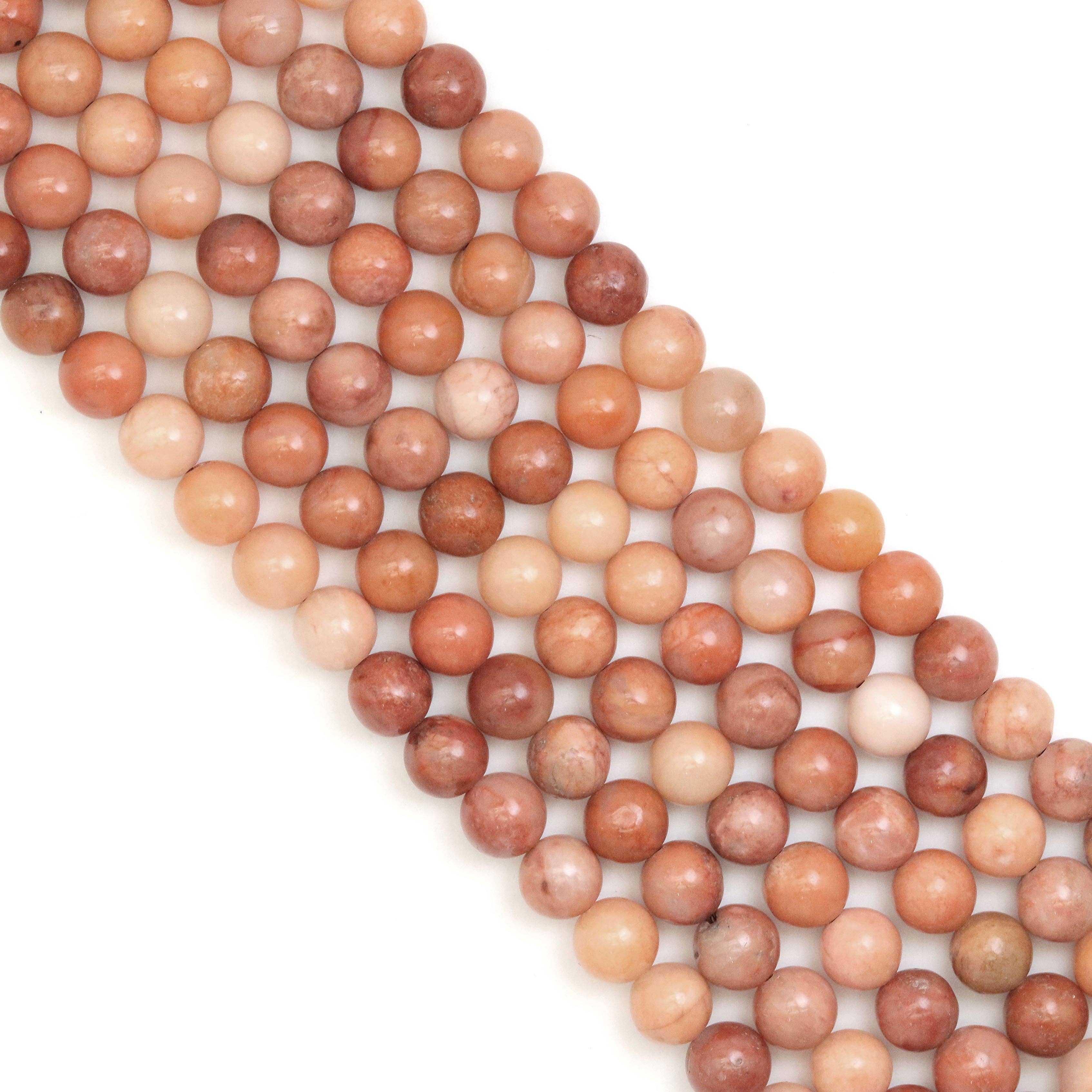 Genuine Orange Quartz Round Smooth Beads, Sku#U1879