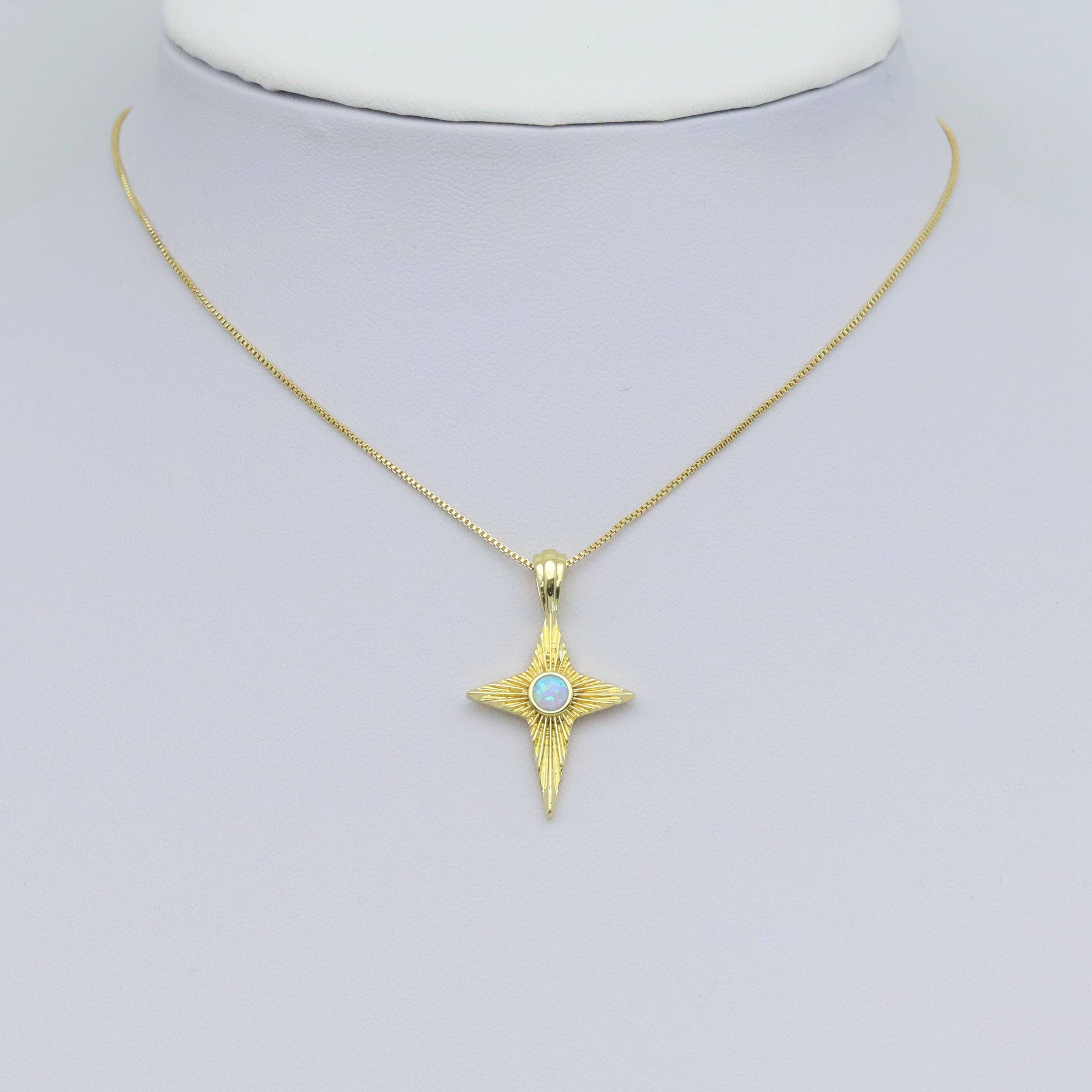 North Star Opal Center Charm Pendant, Sku#LX585