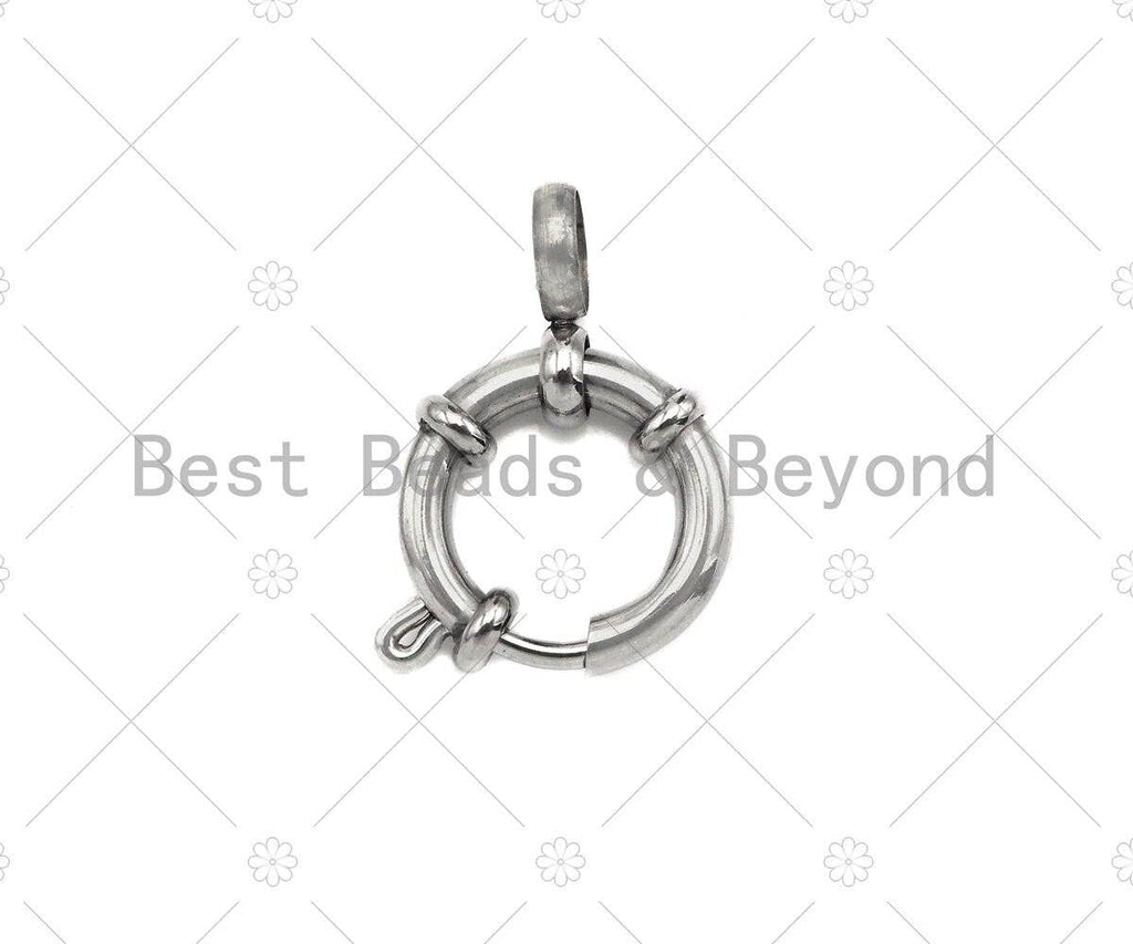 High Quality Stainless Steel Sailor's Clasp, Spring Connector Clasp, Stainless Steel Spring Gate, Connector Ring, 12mm/14mm, sku#C115
