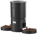 Miaoscal Dual Cat Automatic Feeder, 4.2L Smart Food Dispenser with Timer, Portion Control & Voice Recording