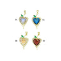 Big Crystal Dripping Heart Charm Pendant, Sku#LK1078