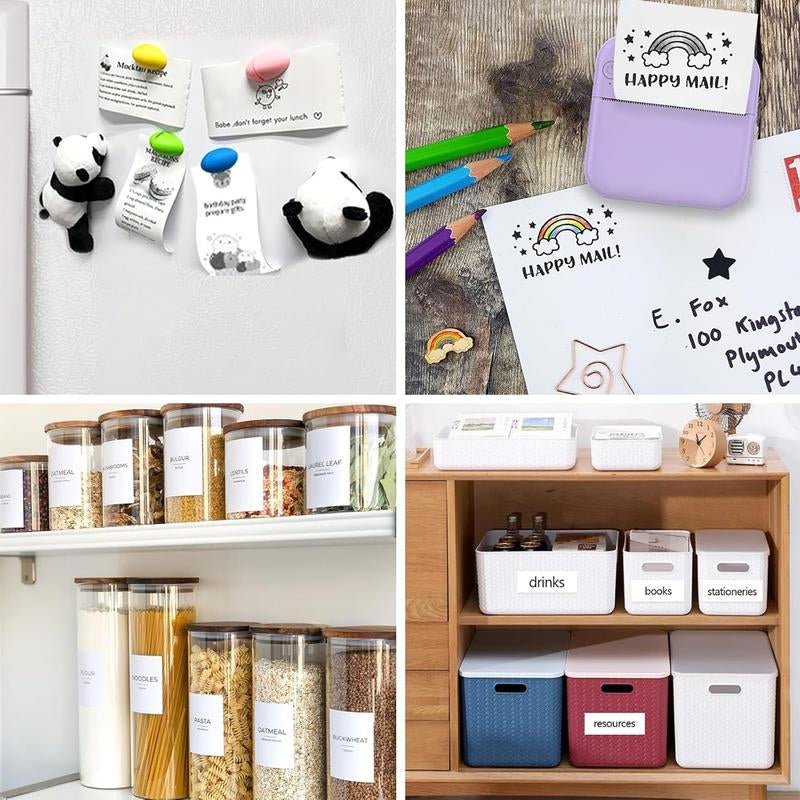 Mini Sticker Printer, Mini Label Printer Portable Inkless Thermal Printer, Free Cut Small Pocket Printer for DIY Scrapbook, Travel, Notes,Photos, Pictures, Label, Memo, Compatible with Ios&Android, Thermal Label Maker