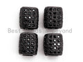 Black CZ Pave On Black Big Large Hole Barrel Spacer Micro Pave Beads, Cubic Zirconia Drum Barrel Space Beads, 7x6mm, SKU#G324