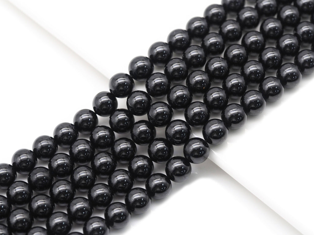 Genuine High Quality Black Spinel Round Smooth Beads, Sku#U1379