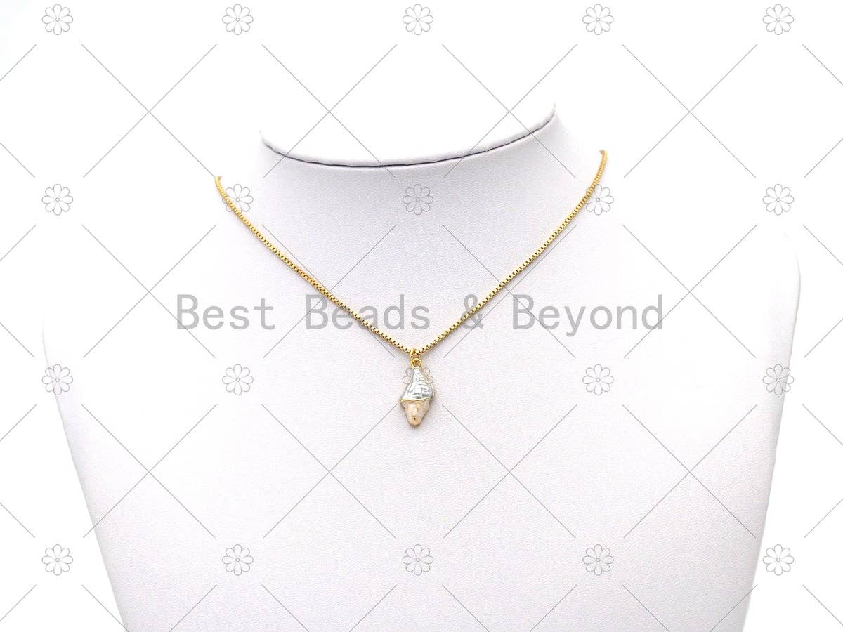 Enamel Conch Charm, Sku#Y590