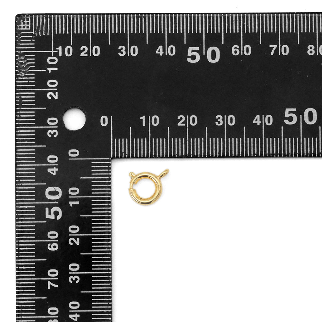 CZ Gold Spring Ring Clasp , Sku#Y834