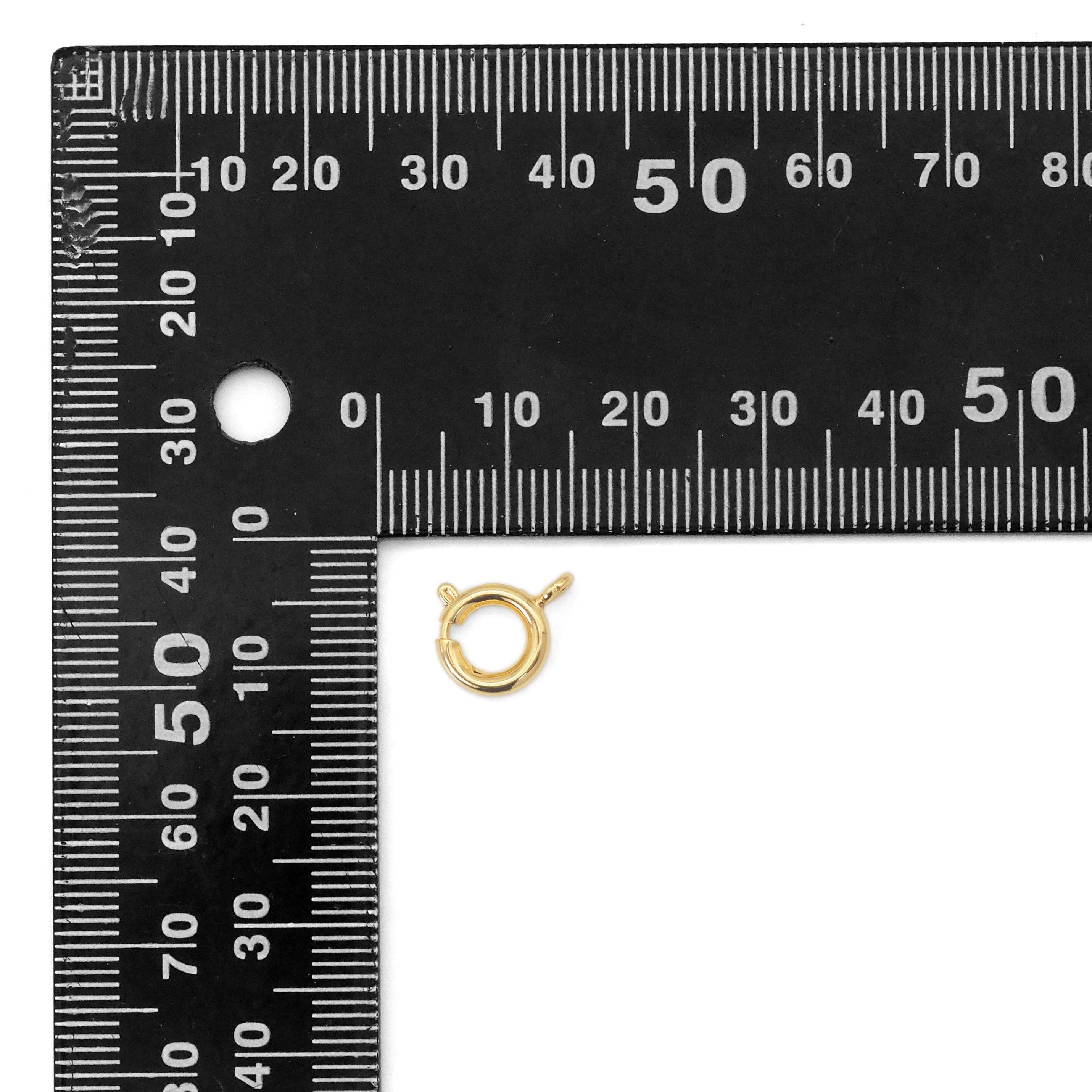CZ Gold Spring Ring Clasp , Sku#Y834