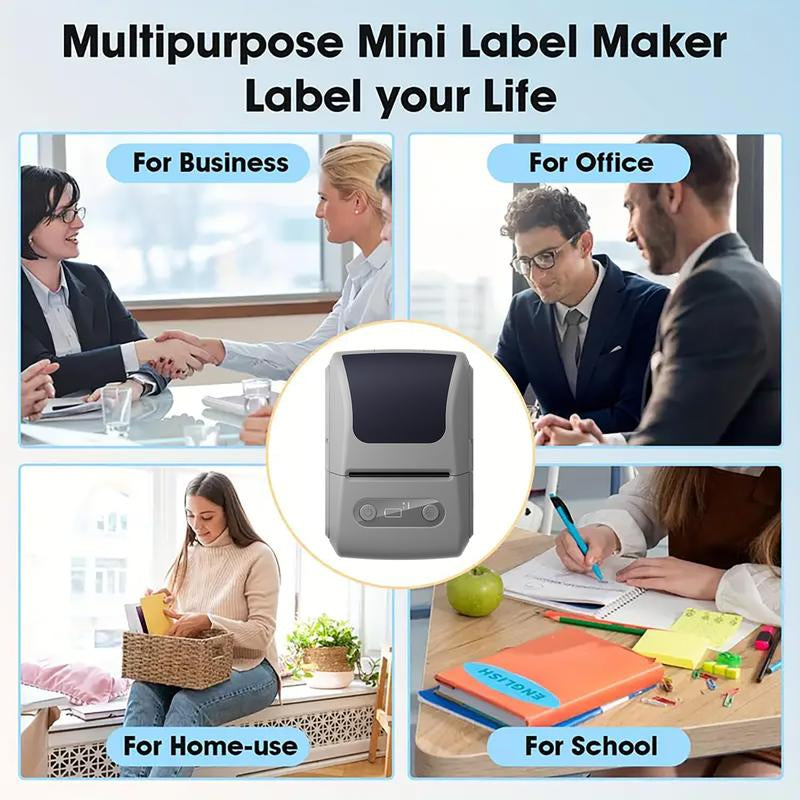 AIFRAME Label Maker with Tape Label Printer for Business Sticker Printer Compatible with 12-57Mm Width Labels Wireless Connectivity High-Speed Printing 1200Mah Battery for Office Home