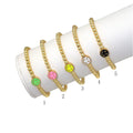 4mm Gold Hematite Smiley face bracelet, sku#EF148