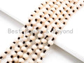 60 Long Hand Knotted Beige Color Crystal Necklace, D18