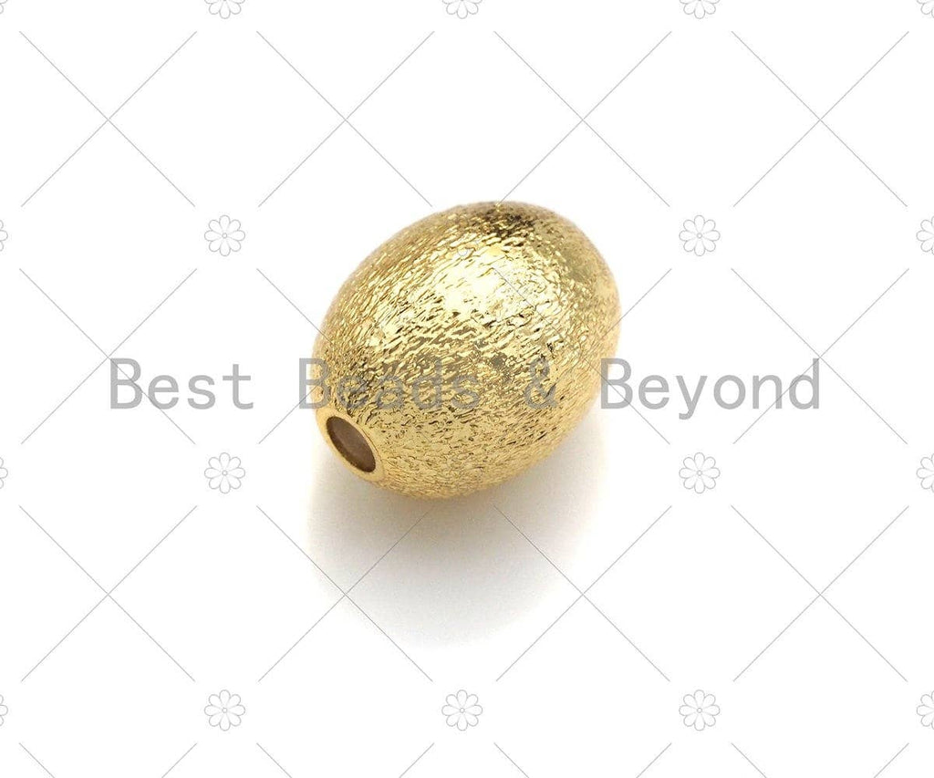 Brushed Gold Oval Shape Spacer Beads, Gold Oval Space Beads, Necklace Bracelet Beads, 8x10mm, sku#Y332