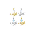 White Blue Mother of Pearl Octopus Charm Pendant, Sku#WL7