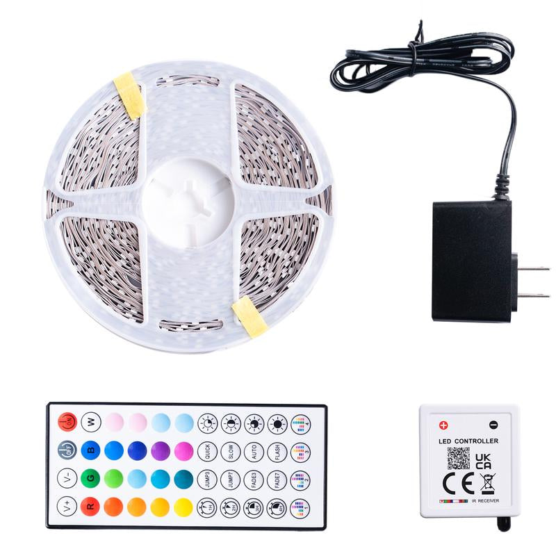 RGB LED Strip Lights 50FT 100FT with Music Sync Smart App Control Color Changing Flexible DIY Home Decoration Kit Remote Included