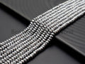 Quality Natural Silver Hematite beads,Rondelle Faceted Beads, Sku#S116