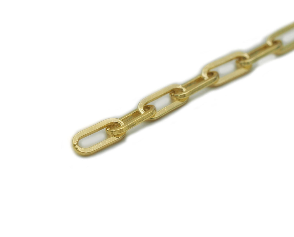 Gold Silver Small link thick Paperclip Chain by Yard, sku#LS06