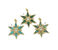 Abalone Turquoise Malachite North Star Charm, Sku#L683