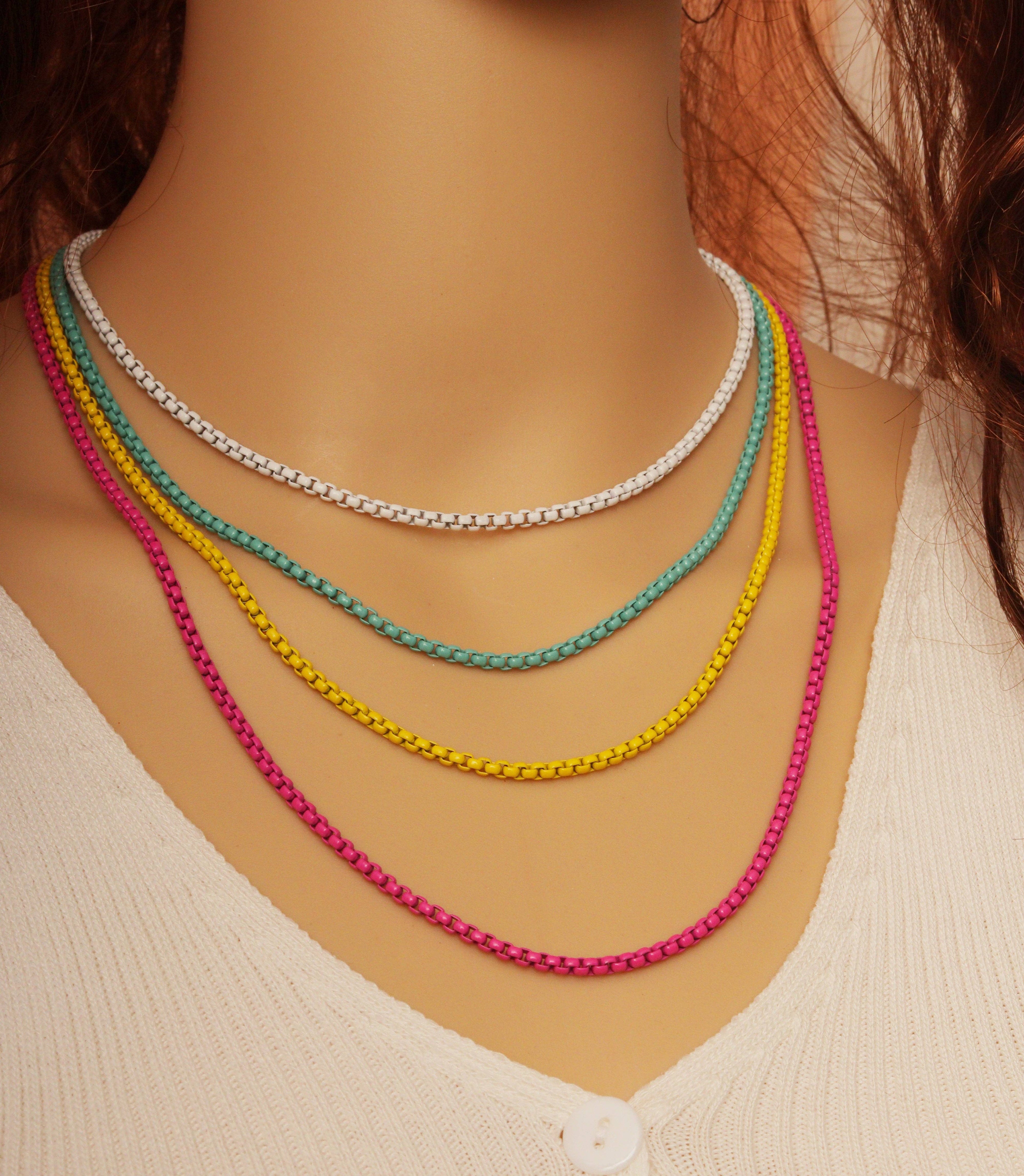 Multi Chain Layered necklaces, sku#EF260