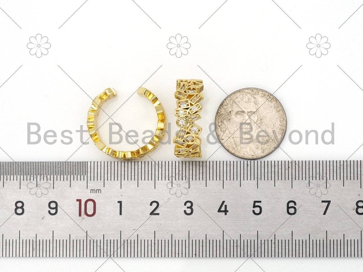 Baguette CZ Adjustable Ring, Sku#X209