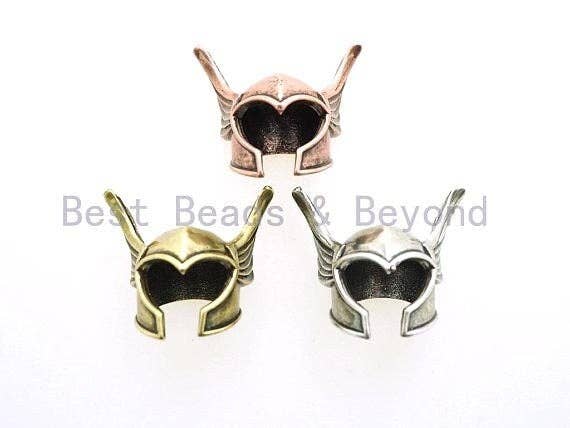 Antique Roman Warrior helmet bead, For Paracord Bracelet making, helmet Charms for men's bracelet, DIY Jewelry, 21x25mm, 1pc, sku#Y98