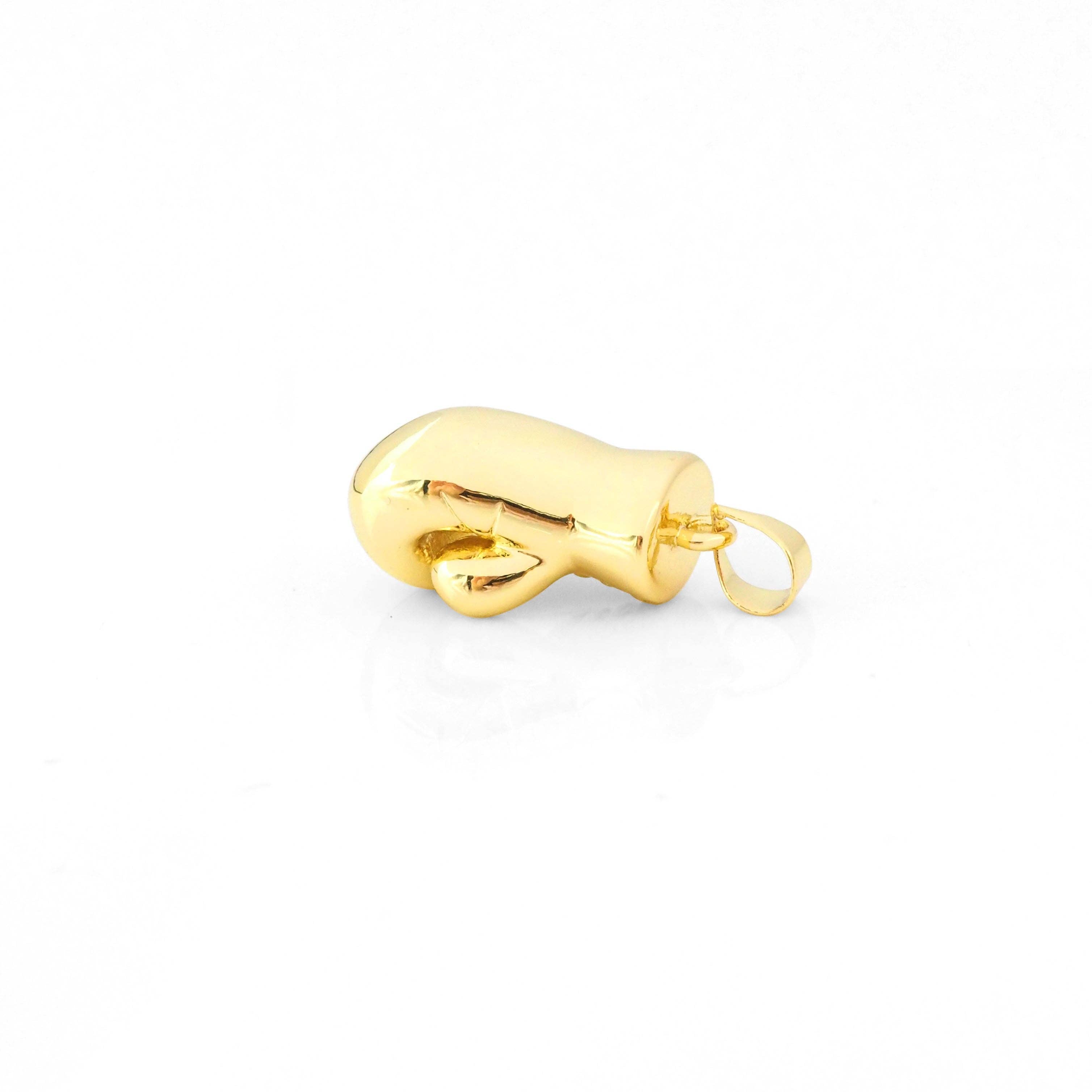 Gold 3D Boxing Glove Charm, Sku#LX235