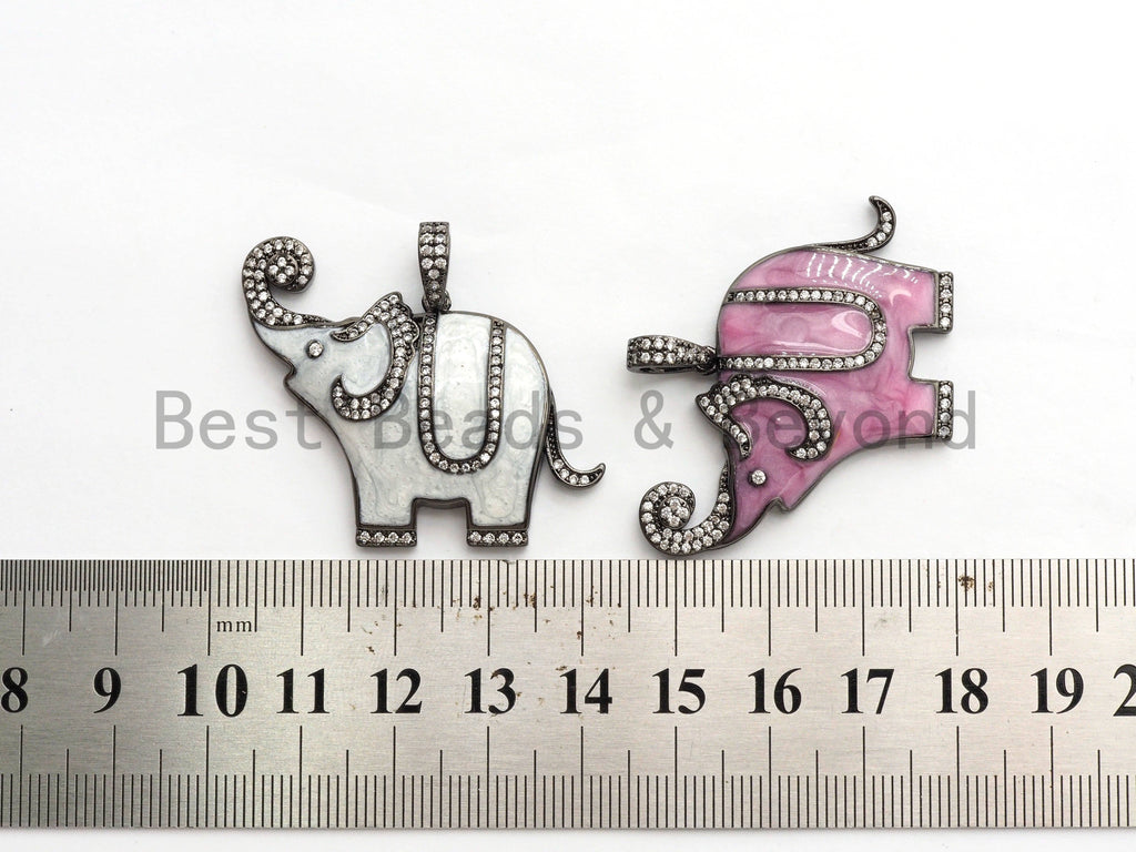 NEW Enamel Colorful Elephant Pendant,CZ Micro Pave Oil Drop Elephant pendant,Enamel pendant,Enamel Jewelry,33x41mm,sku#F569