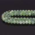 Genuine High Quality Prehnite Round Smooth Beads, Sku#U1645