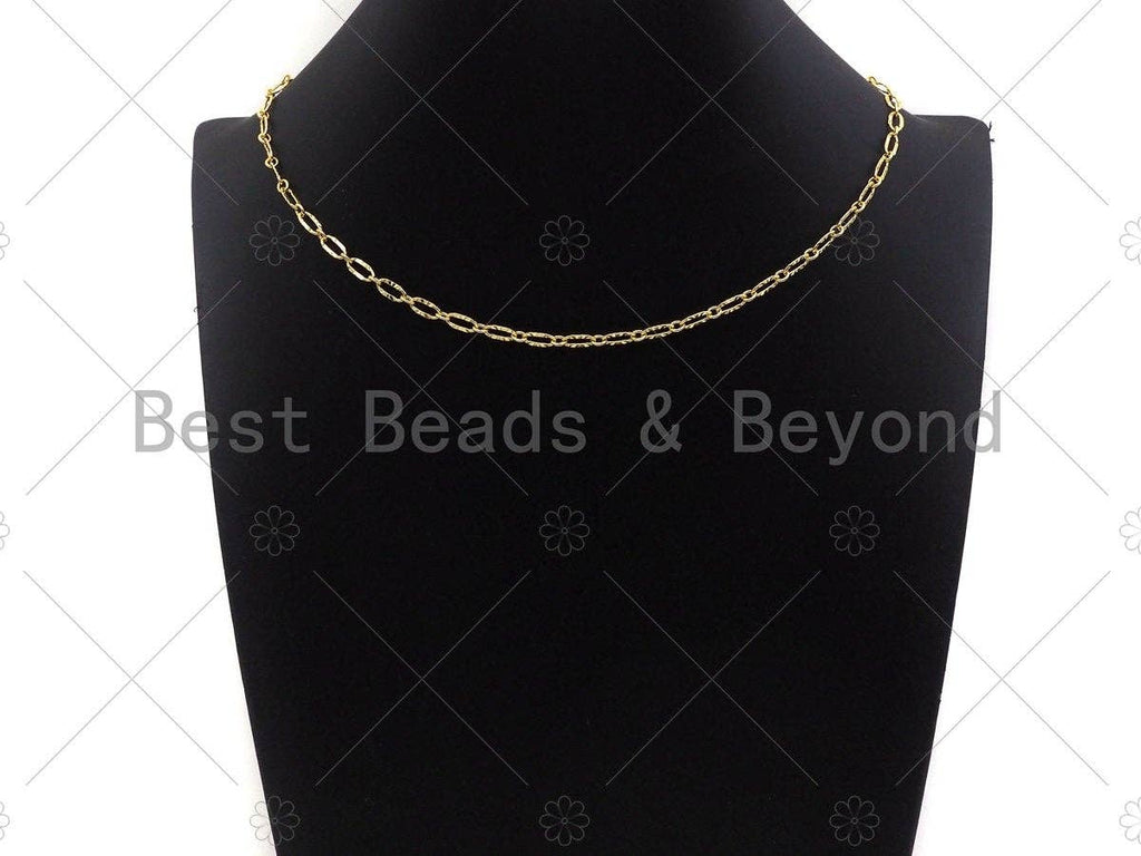 Dainty Finished Gold Necklace and Bracelet for Women, Gold Chain Ready to wear w/Lobster Clasp, 16"/32"/7", sku#LK107