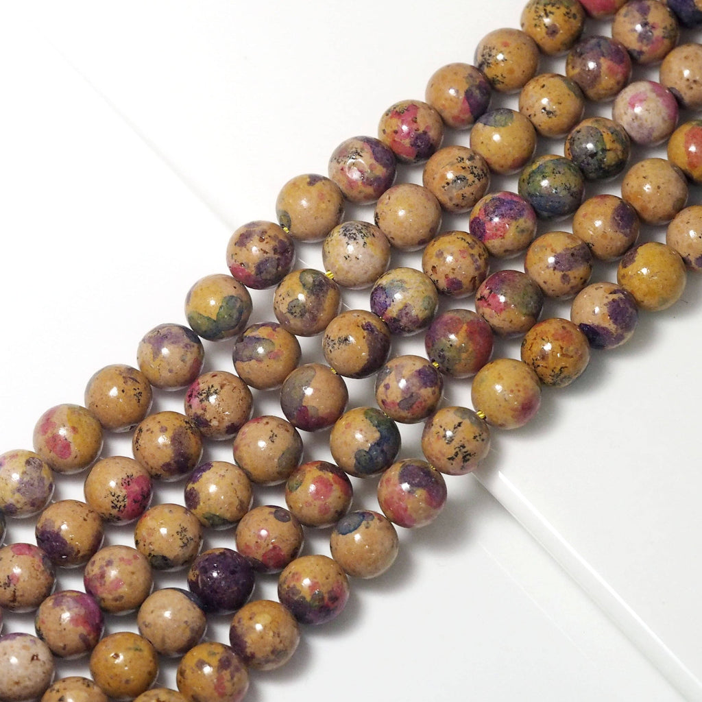 Galaxy Agate Round Smooth Beads, Sku#U1755