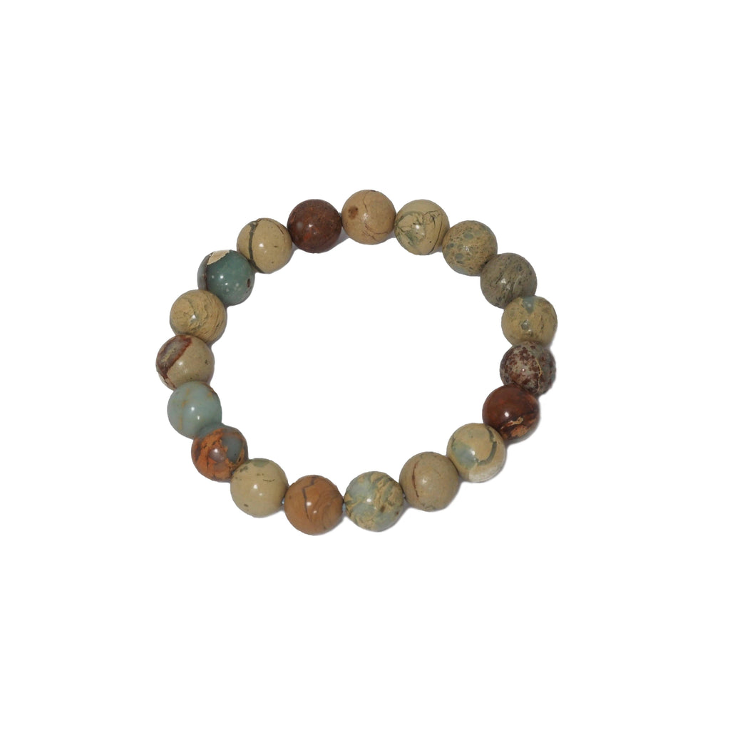 Genuine African Opal Round Smooth Stretchy Bracelet, 8mm/10mm Serpentine Bracelet, Sku#EF271