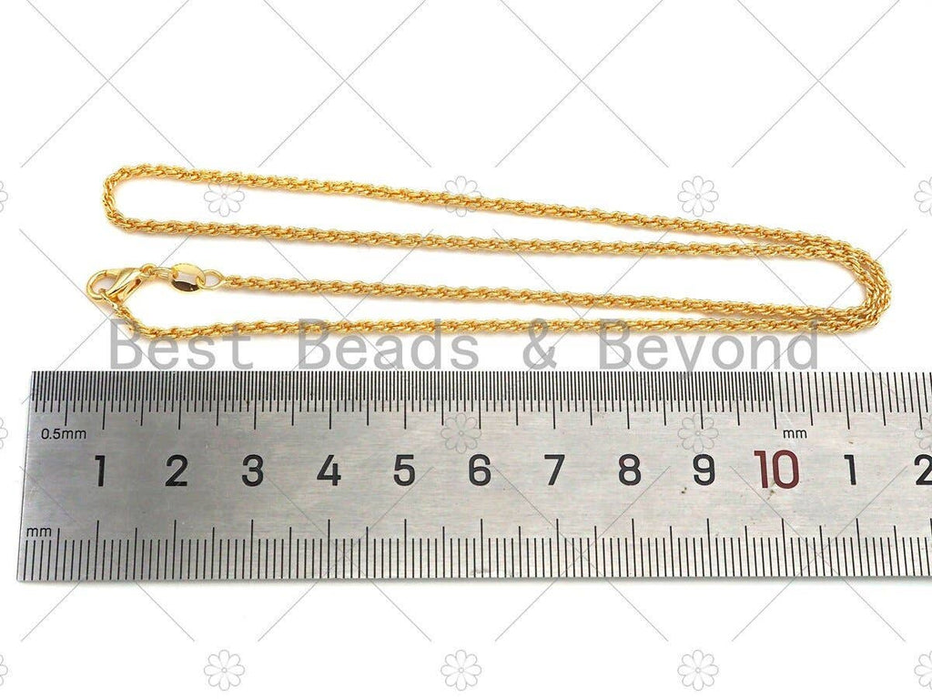 18K Gold Filled Solid Rope Chain Necklace, sku#JD06