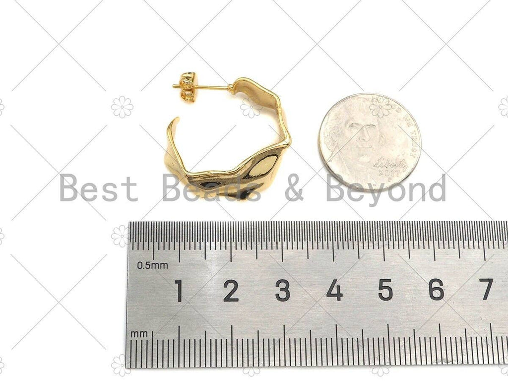 Textured Twisted Hoop Earrings, Bold Gold Hoop Earrings, Chunky Earrings, Statement Hoops, Gold Hoops Earring, Minimal earrings,sku#EF06