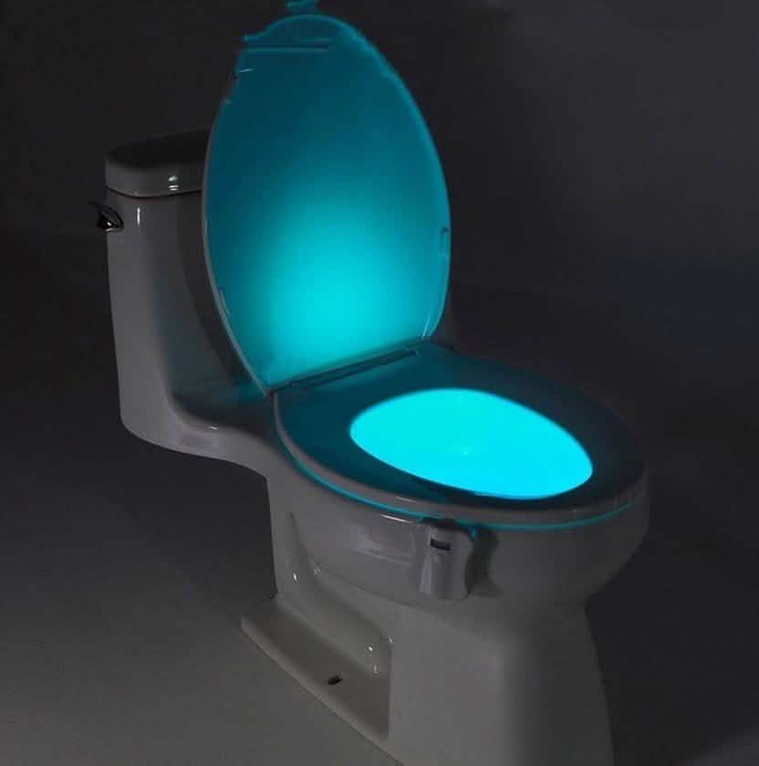 Veilleuse WC à LED 8 couleurs avec détecteur de mouvement