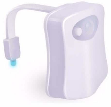 Veilleuse WC à LED 8 couleurs avec détecteur de mouvement
