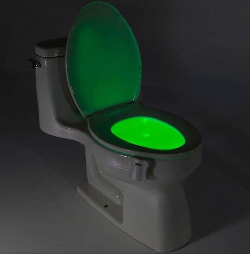 Veilleuse WC à LED 8 couleurs avec détecteur de mouvement