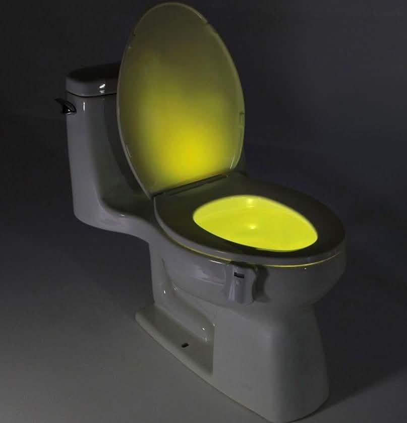 Veilleuse WC à LED 8 couleurs avec détecteur de mouvement