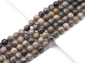 Genuine Black Sunstone Round Smooth Beads, Sku#U1397