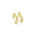 Thick Twisted Gold Hoop Earrings, Sku#LK848