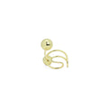 Gold Ball Wrap Line Adjustable Ring, Sku#LD561