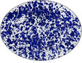 Golden Rabbit Enamelware - 12 x 16 Oval Platter (Cobalt Swirl)
