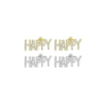Clear CZ Happy Gold Stud Earrings, Sku#A344